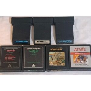 Atari 2600 Vintage Game Lot of 7 Football Baseball Combat Home Run Tested